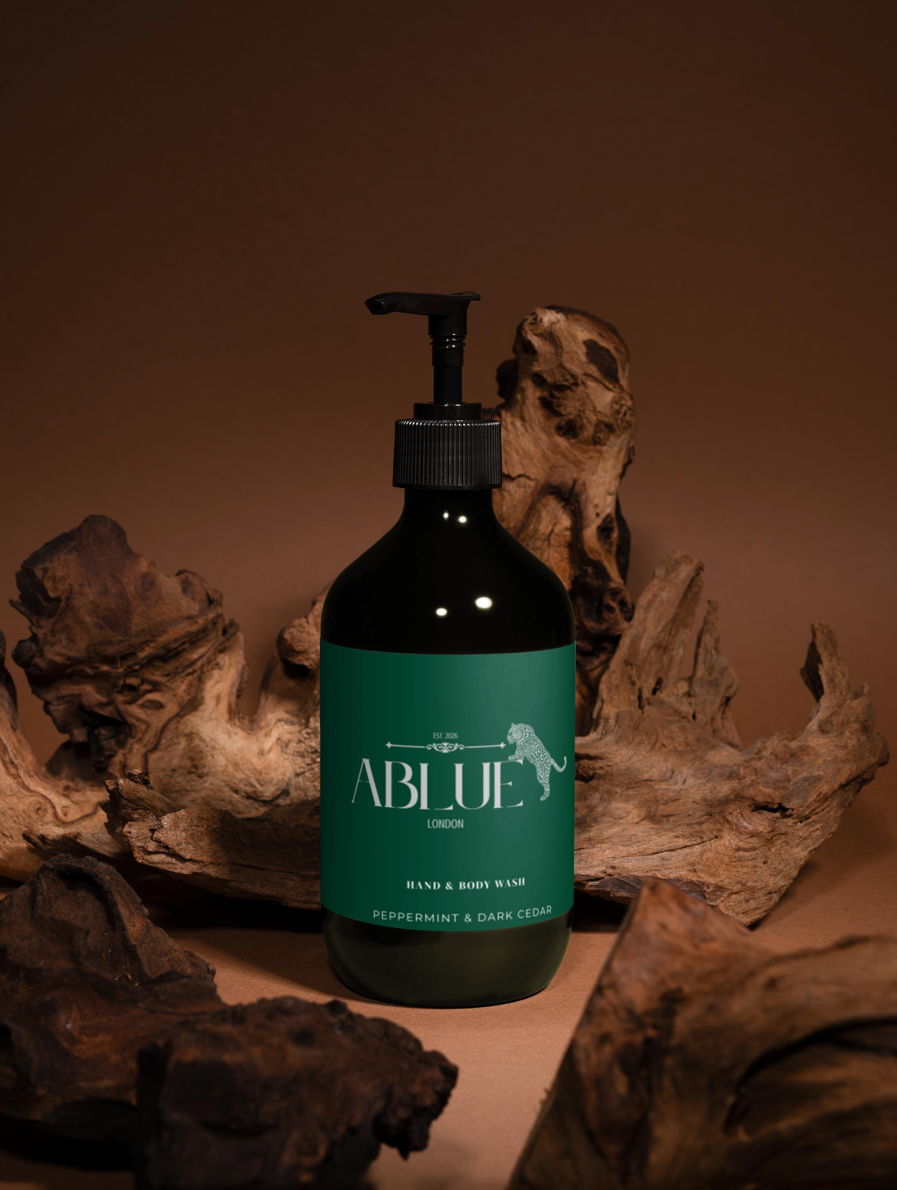 Hand & Body Wash, Peppermint & Dark Cedar