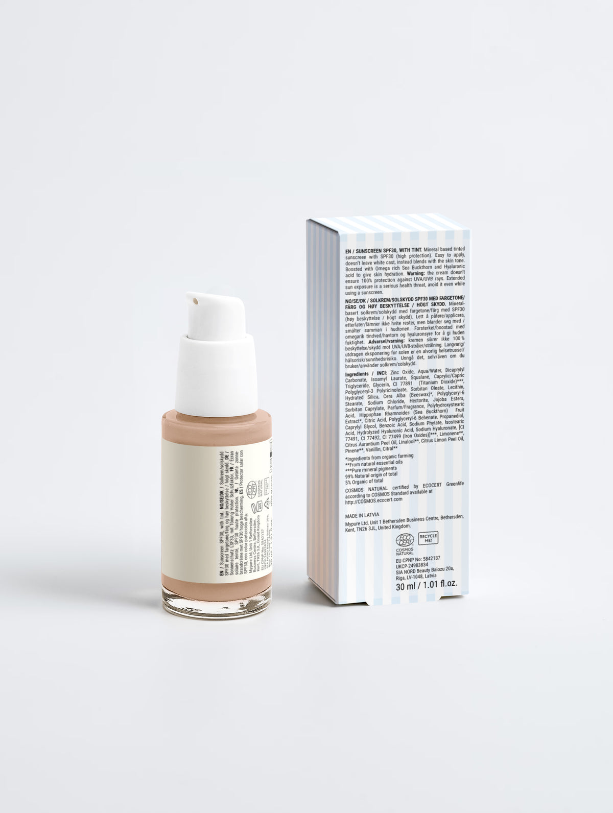 Sunscreen SPF30, with tint