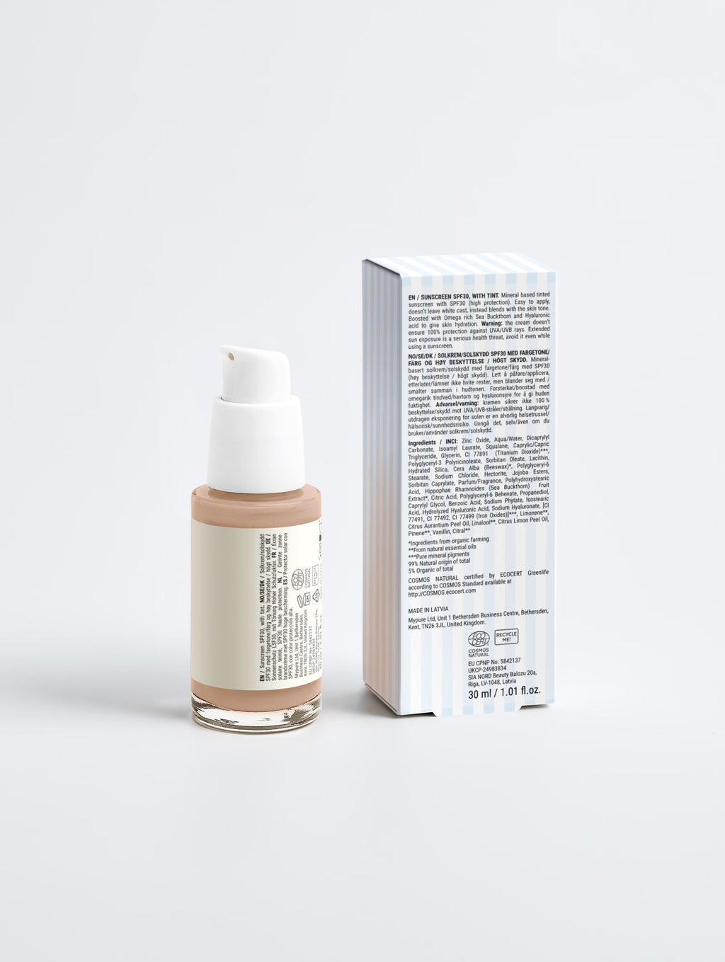 Sunscreen SPF30, with tint